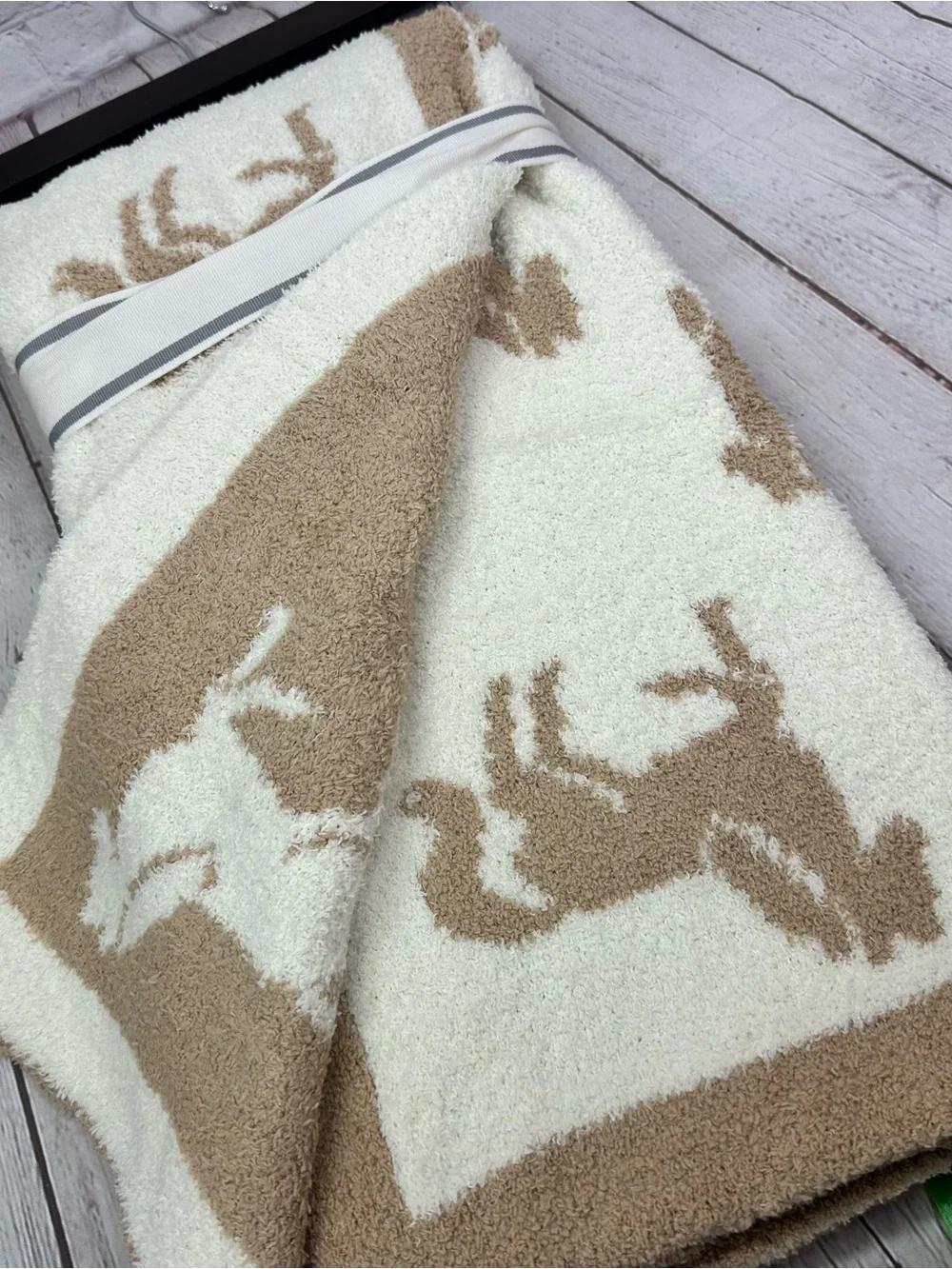 Baby Aspen Cream & Tan Horse Baby Blanket